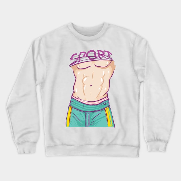 sexy sport man body Crewneck Sweatshirt by ttshirty